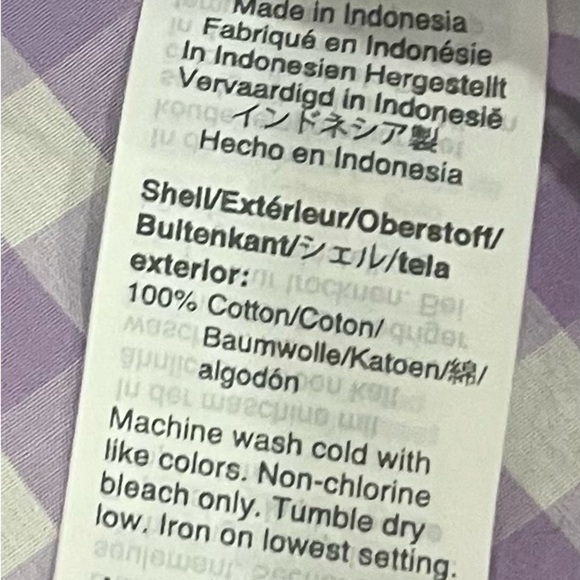 guc j crew factory/ mercantile women’s Purple Check gingham Pajama shorts set s - Picture 5 of 7